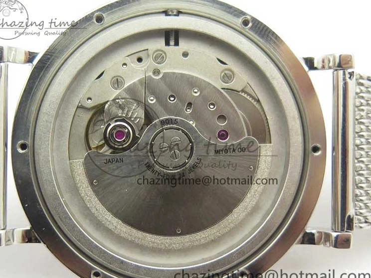 MIROTIME 0111 Breathable Portofino IW356501 SS V3 MK 1:1 Best Edition White Dial Gold Markers On SS Mesh Bracelet MIYOTA 7197